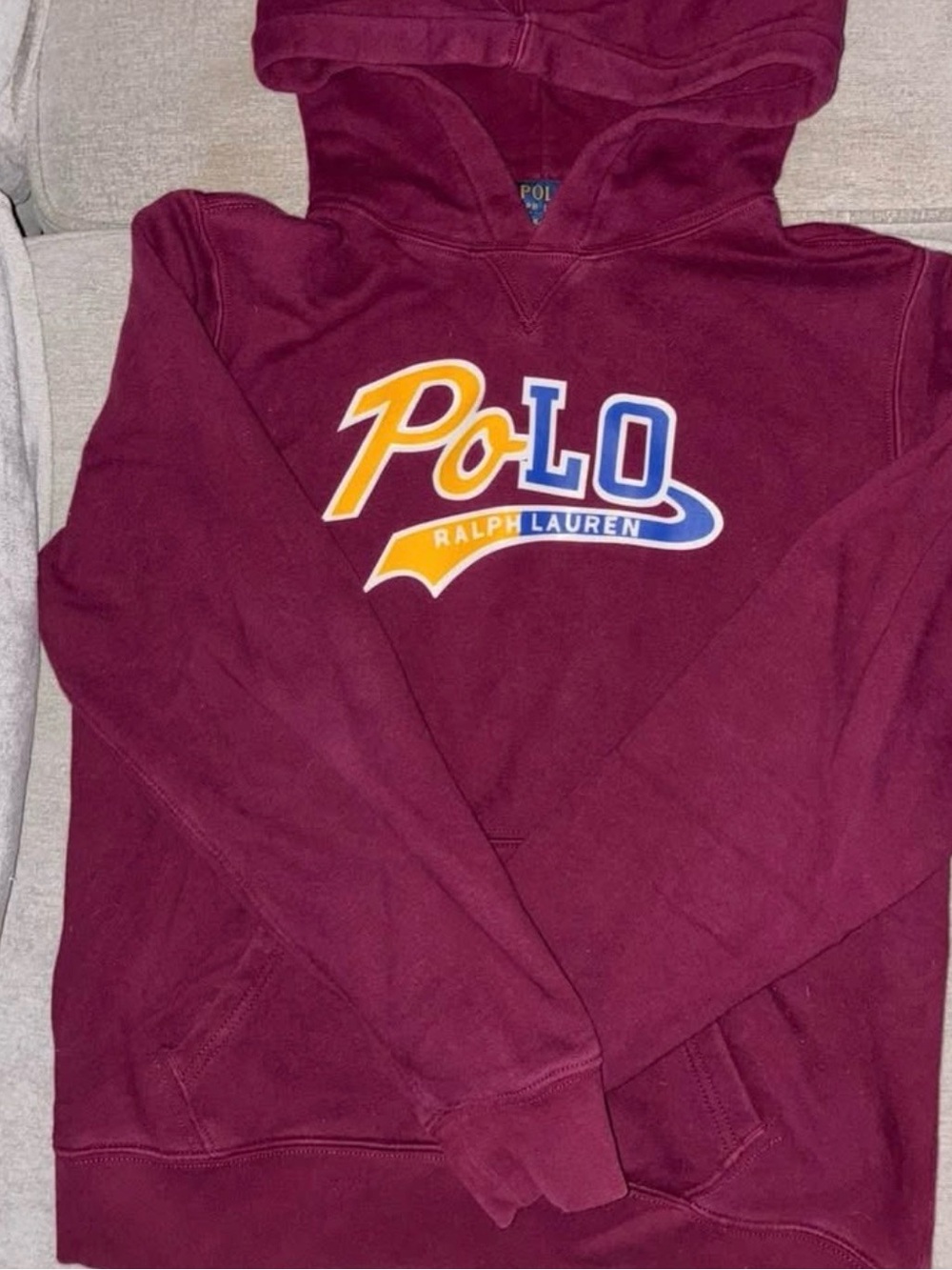 Polo by Ralph Lauren Boys XL Maroon Logo Hoodie